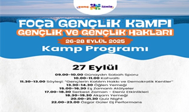 Büyükşehir’den gençlere Foça’da kamp