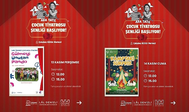 Çeşme Belediyesinden miniklere tiyatro dolu ara tatil