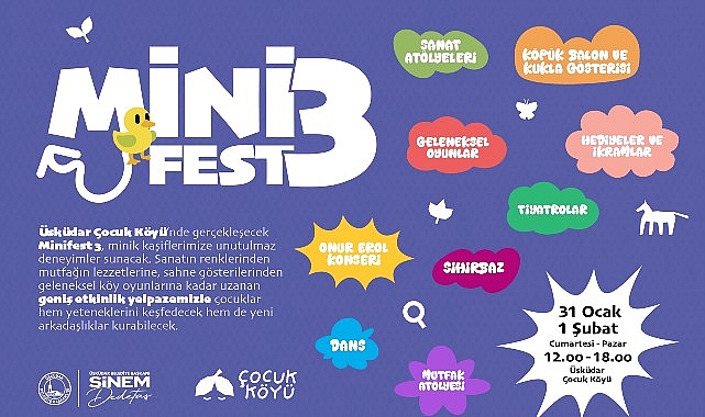 Üsküdar Çocuk Köyü’nde “MiniFest 3” Etkinliği Düzenlenecek