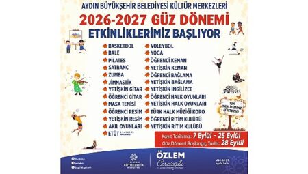 Aydın Büyükşehir Belediyesi Güz Dönemi Etkinlikleri Başlıyor
