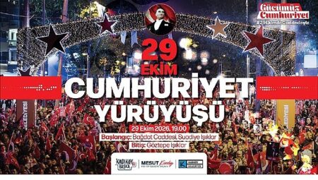 Kadıköy’de Büyük Cumhuriyet Yürüyüşü